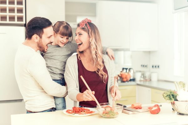 Happy,Family,Preparing,Meal,From,Fresh,Vegetables.